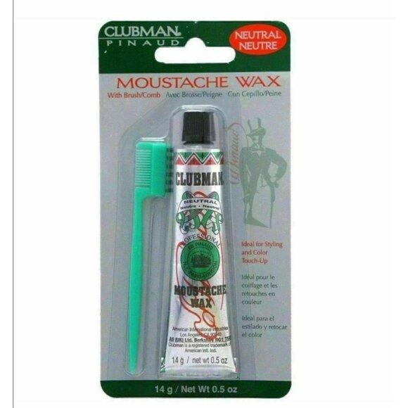 Clubman Pinaud Moustache Wax With Free Brush/Comb Neutral 0.5 Oz NSP - Picture 4 of 4